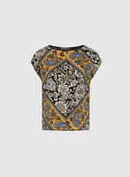 Mixed Paisley Print Top