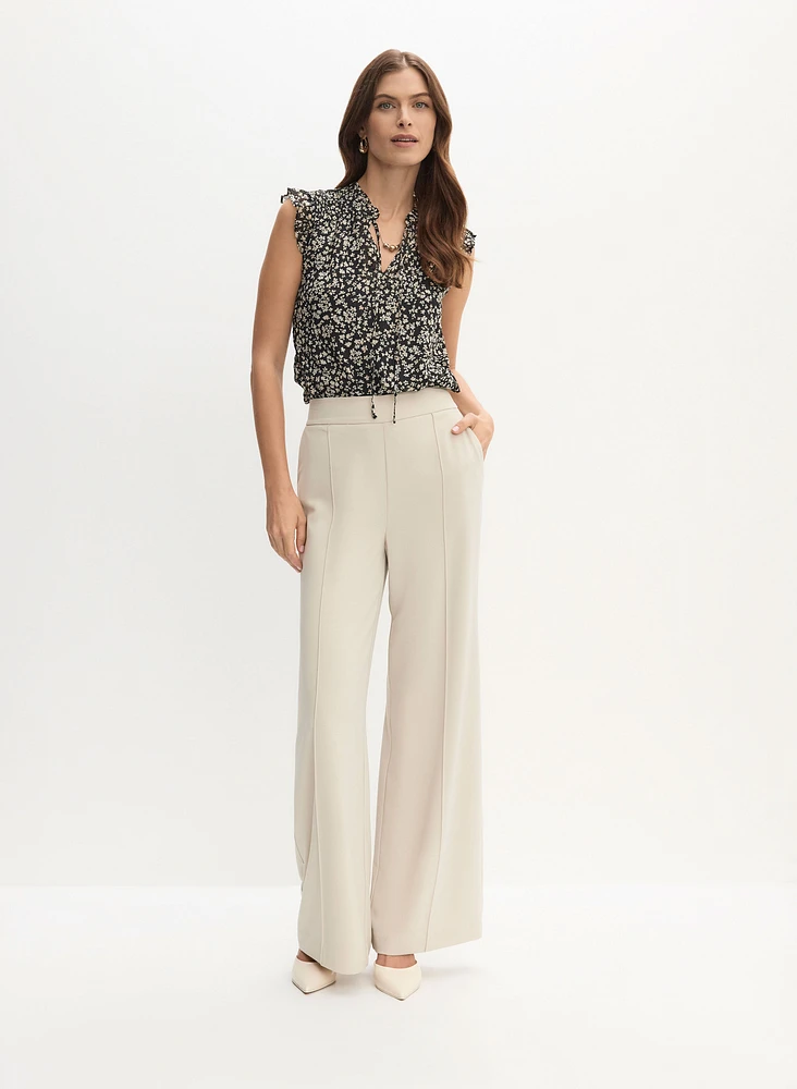 Blouse en chiffon à motif floral
