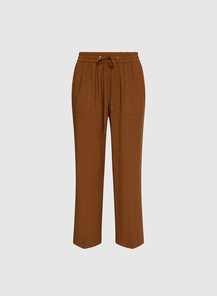 Drawstring Pull-On Capris