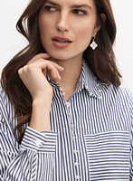 Joseph Ribkoff - Striped Pearl Detail Blouse