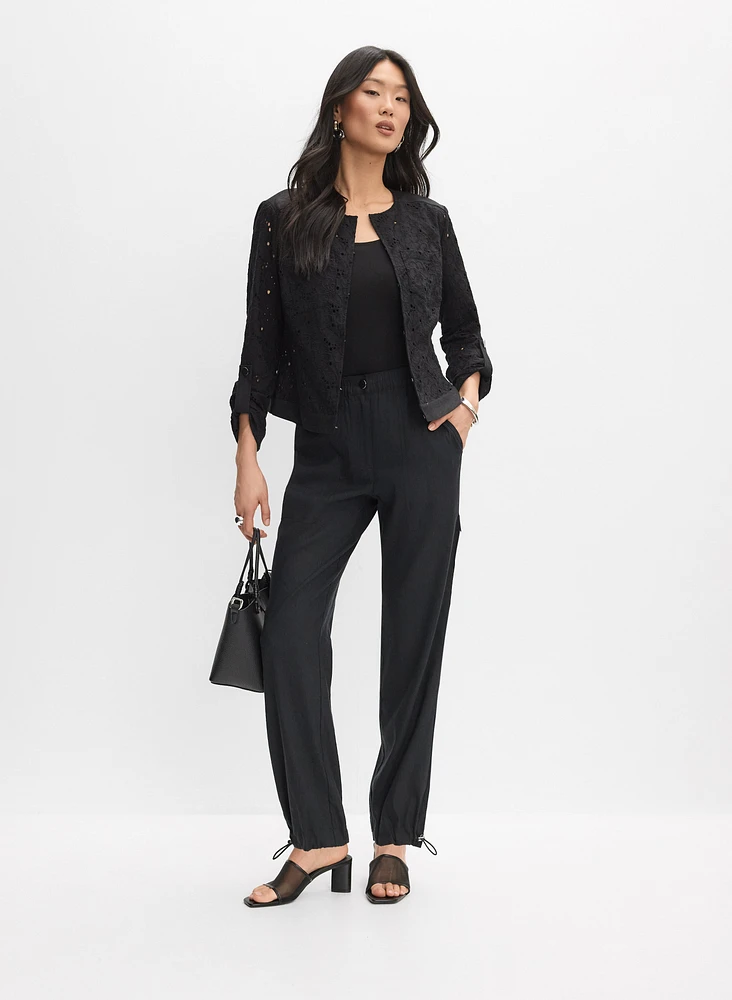 Lace Crew Neck Jacket