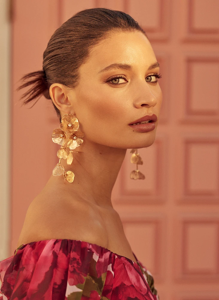 Floral Mesh Earrings