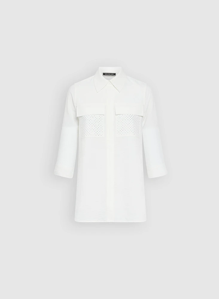 Utility Button-Up Blouse