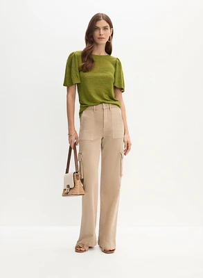 T-shirt à manches évasées et pantalon cargo