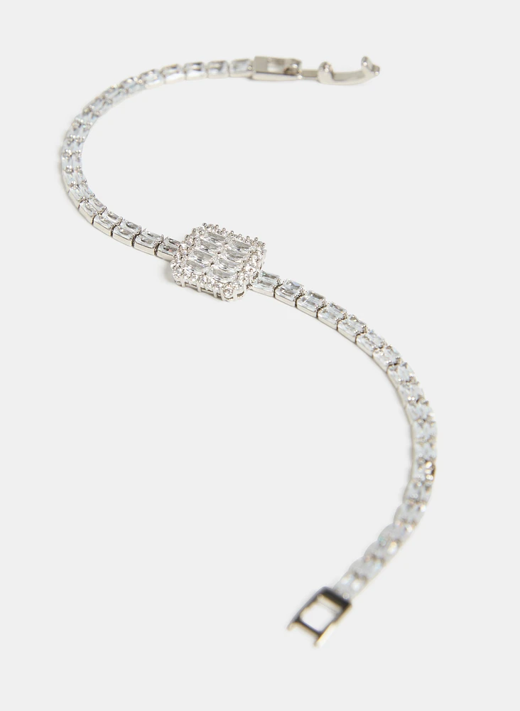 Cubic Zirconia Baguette Bracelet