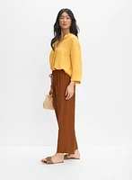 Drawstring Pull-On Capris