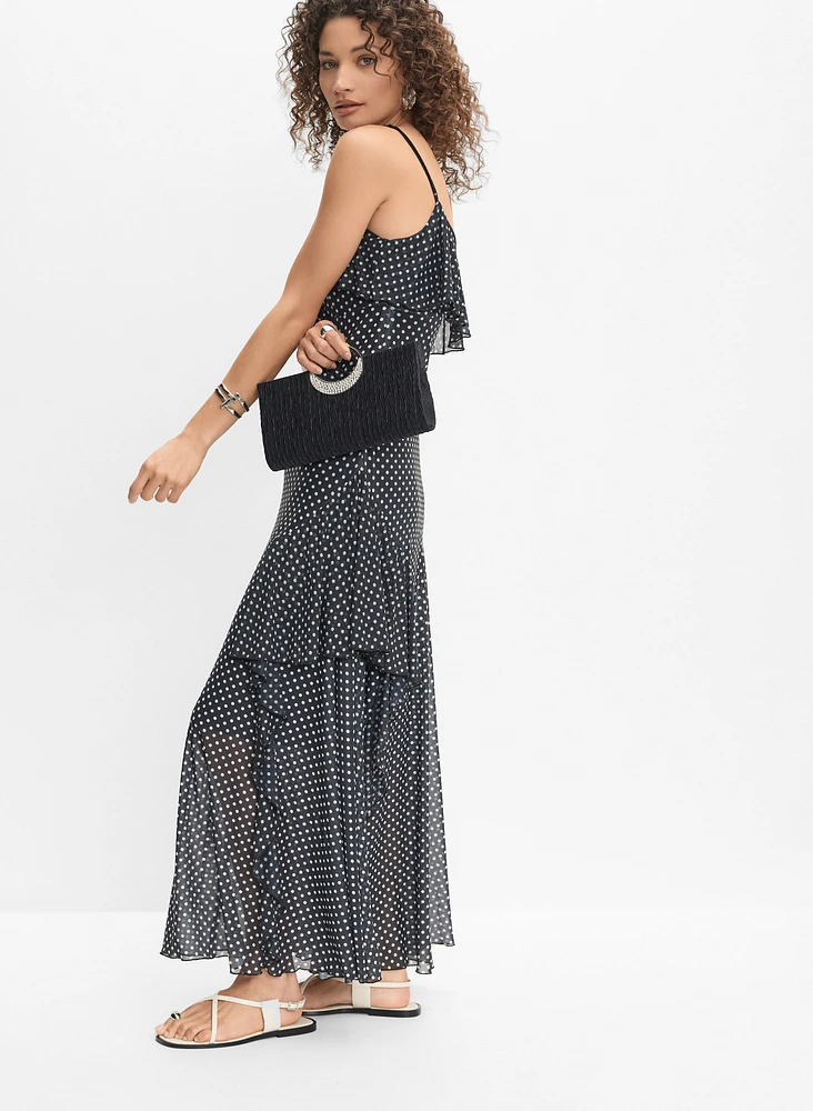 Robe à pois en chiffon