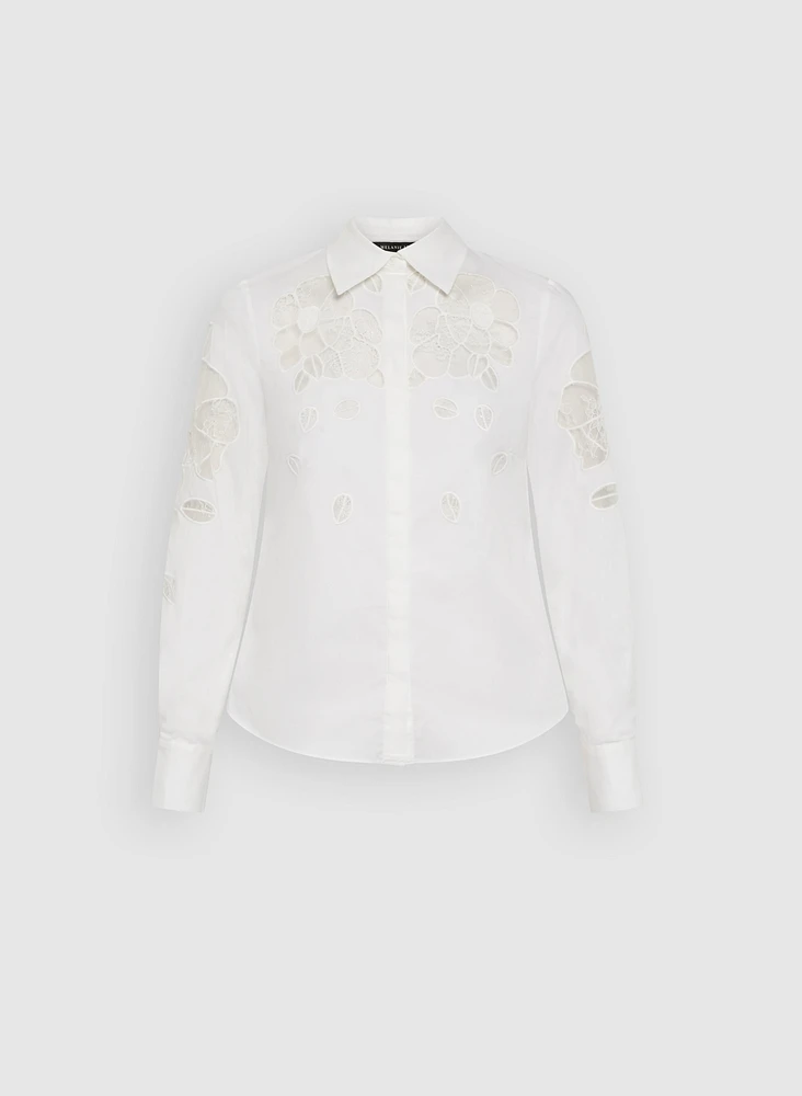 Floral Cutout Blouse