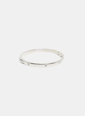 Bracelet rigide à détail en cristal