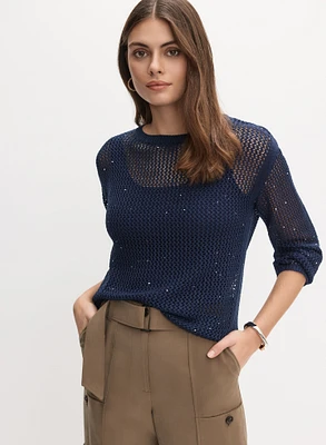 Pull en tricot ajour