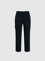 Stretch-Cotton Cargo Capris