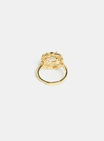 Crystal Floral Ring