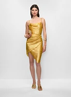 Adrianna Papell - Robe en satin à col bénitier