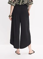 Wide-Leg Crinkle Pants