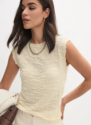 Textured Jacquard Knit Top