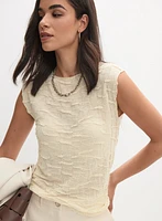 Textured Jacquard Knit Top