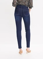 Jean à jambe étroite en denim doux