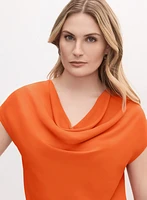 Blouse en crêpe à col bénitier