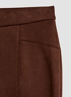 Pantalon étroit en faux suède