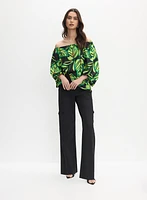 Joseph Ribkoff - Leaf Print Top