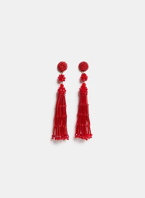 Boucles d'oreilles à pampilles et billes