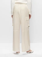 Pantalon large style cargo à enfiler