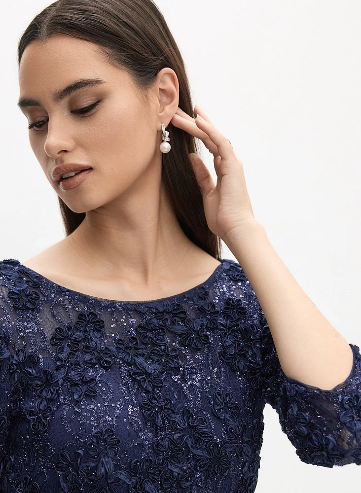 Robe de soirée à broderies