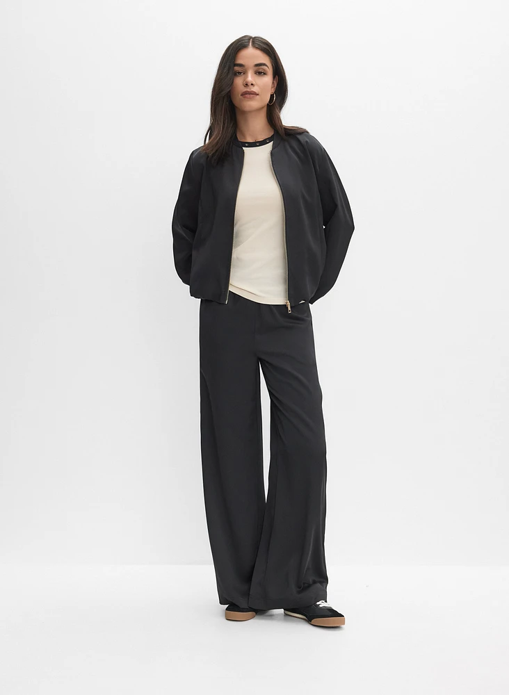 Veste aviateur en satin