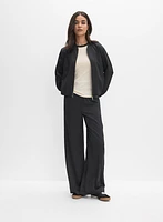 Veste aviateur en satin