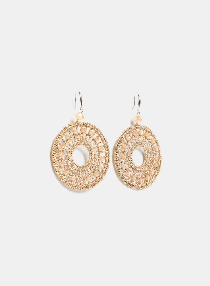 Boucles d'oreilles pendantes circulaires