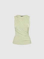 Draped Sleeveless Top