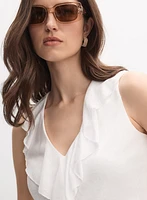 Ruffle Detail Top