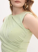 Draped Sleeveless Top