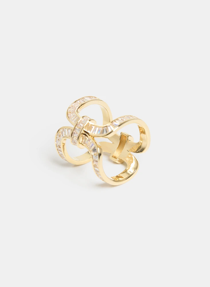 Cubic Zirconia Openwork Ring
