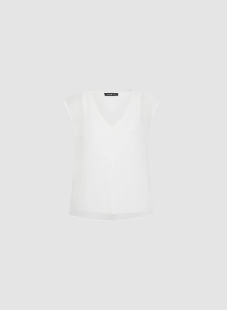 V-Neck Chiffon Blouse