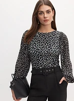 Haut à motif pois