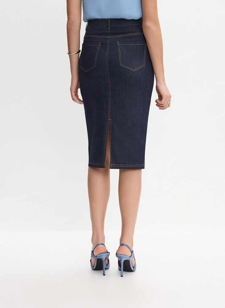 Jupe crayon en jean