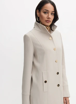 Button Tricotine Coat