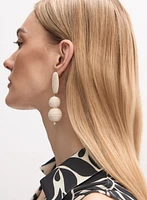 Boucles d'oreilles en bois et corde