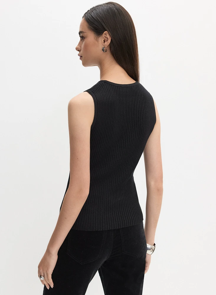 Camisole à détails transparents et pierres