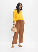 Blouse sans col à pierres