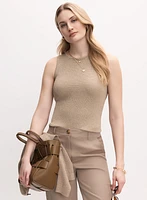 Sleeveless Crew Neck Sweater