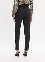 Belted Straight-Leg Pants