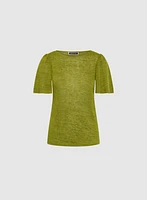 Short Flare Sleeve Top