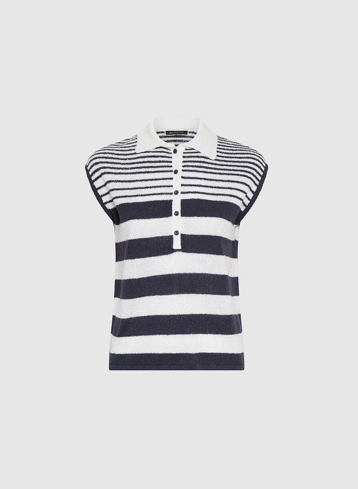 Striped Collar Sweater