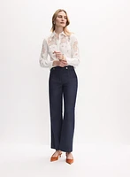 Floral Cutout Blouse