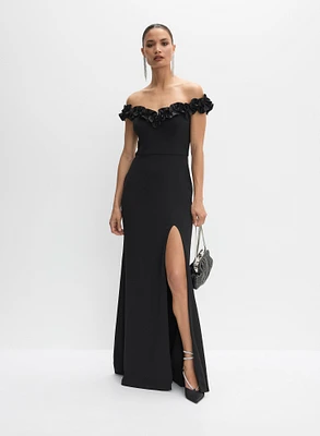 Ruffle Off-The-Shoulder Dress