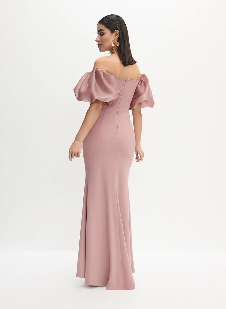 Bouffant Sleeve Dress