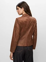 Vex - Eyelet Detail Faux Suede Jacket