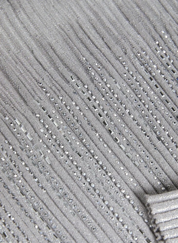Pull à détail de pierres